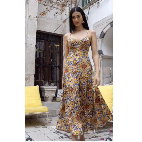 GOA Paris Collection Pipa Maxi Cutout Dress - Picture 1 of 12